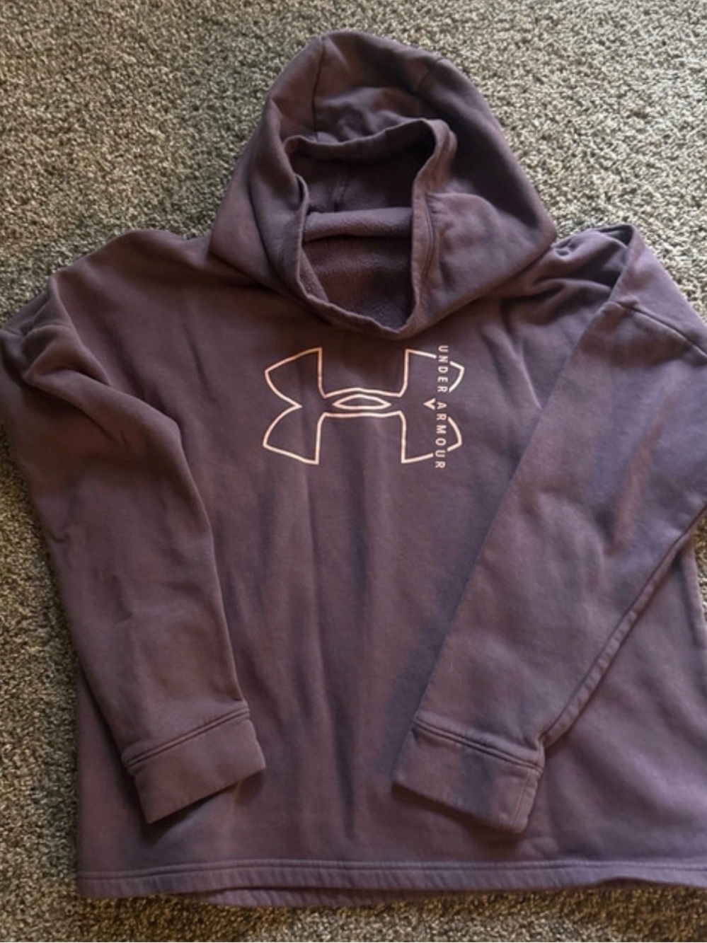 Under Armour Purple Pullover Hoodie with Logo